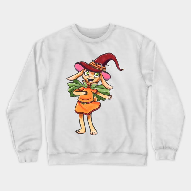 Witch Bunny Crewneck Sweatshirt by LittleGreenHat